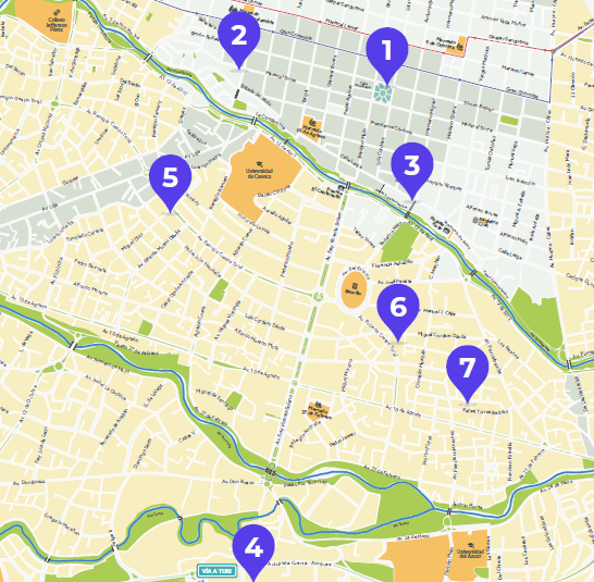 Mapas de zona nocturna de Cuenca