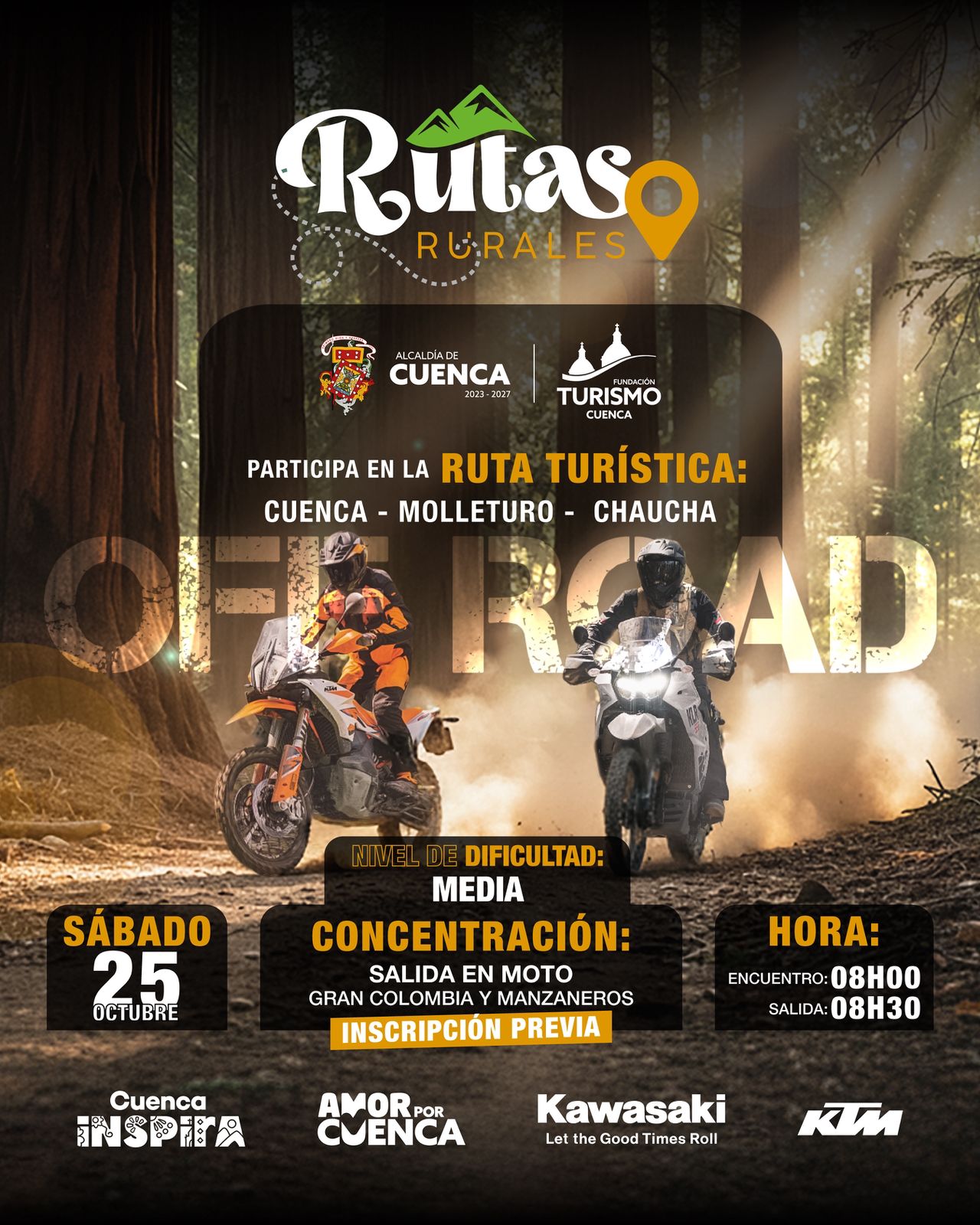 Ruta rural en motocicleta
